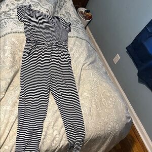 Old Navy Navy and White Striped Top